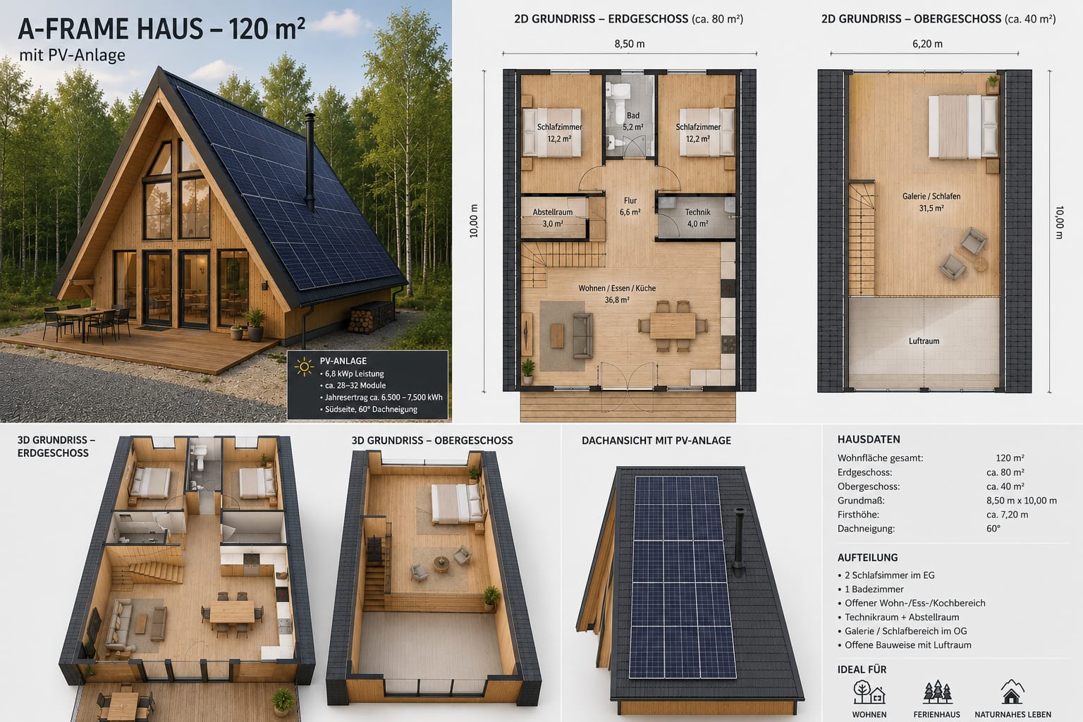Alpine A-Frame 120 — Timber house with A-Frame architecture